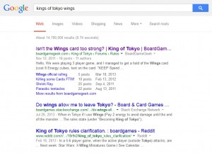 king of tokyo wings search