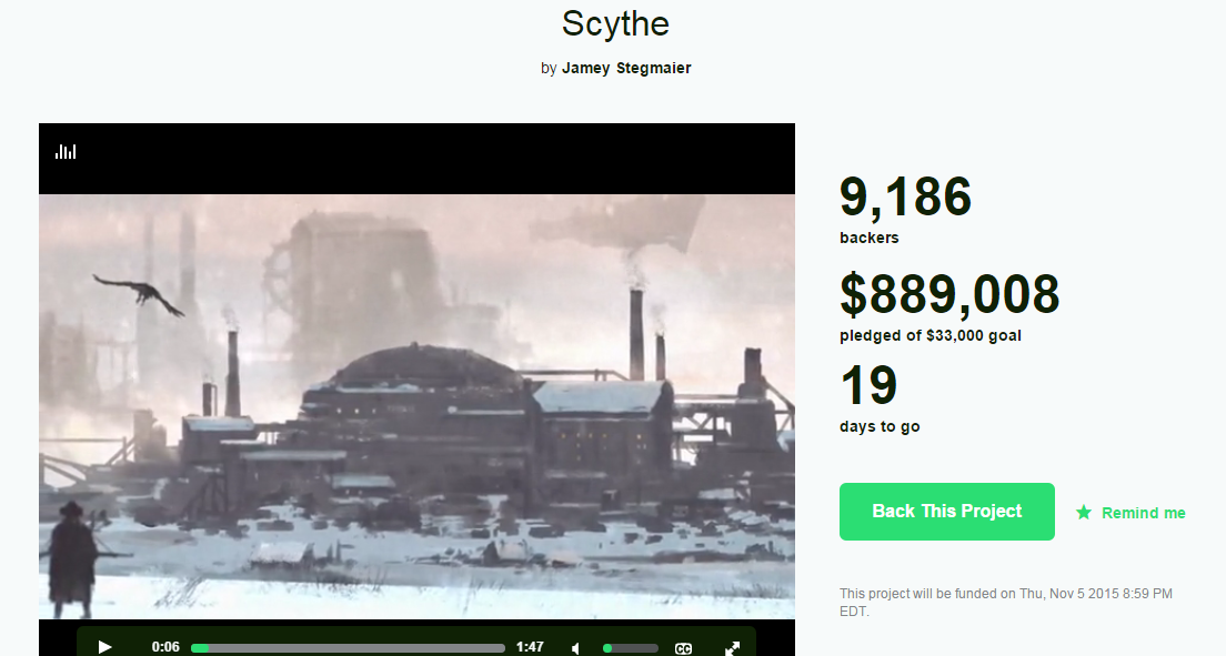 scythe kickstarter scythe kickstarter
